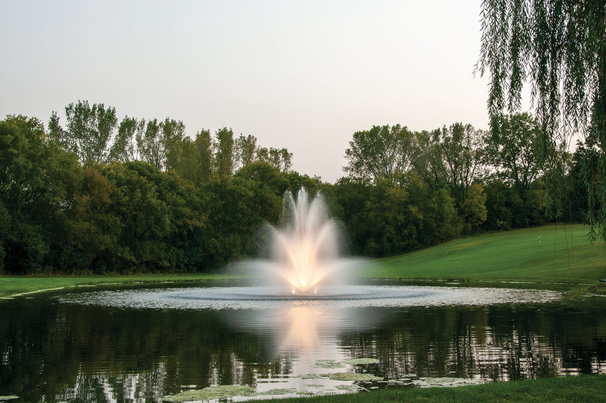 Kasco J Series fountain. Spray Pattern: Balsam