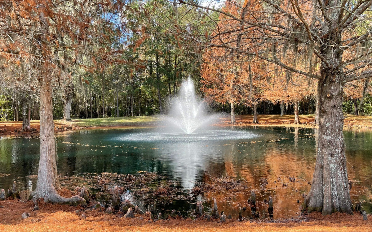 Kasco J Series fountain. Spray Pattern: Balsam