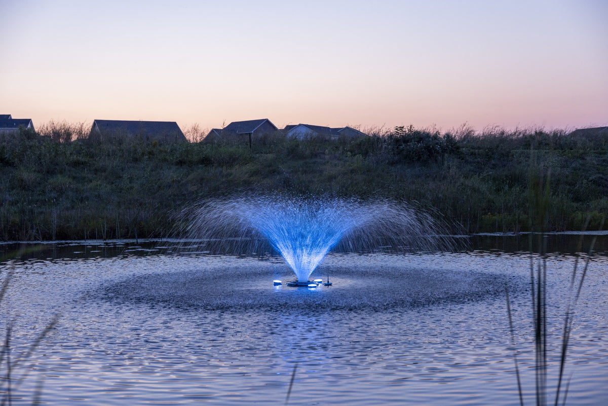Kasco RGBW18 lighting on a VFX fountain